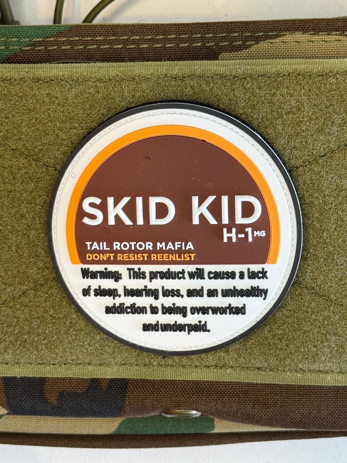 Skid Kid — Tail Rotor Mafia PVC Patch (Dip Can Series)
