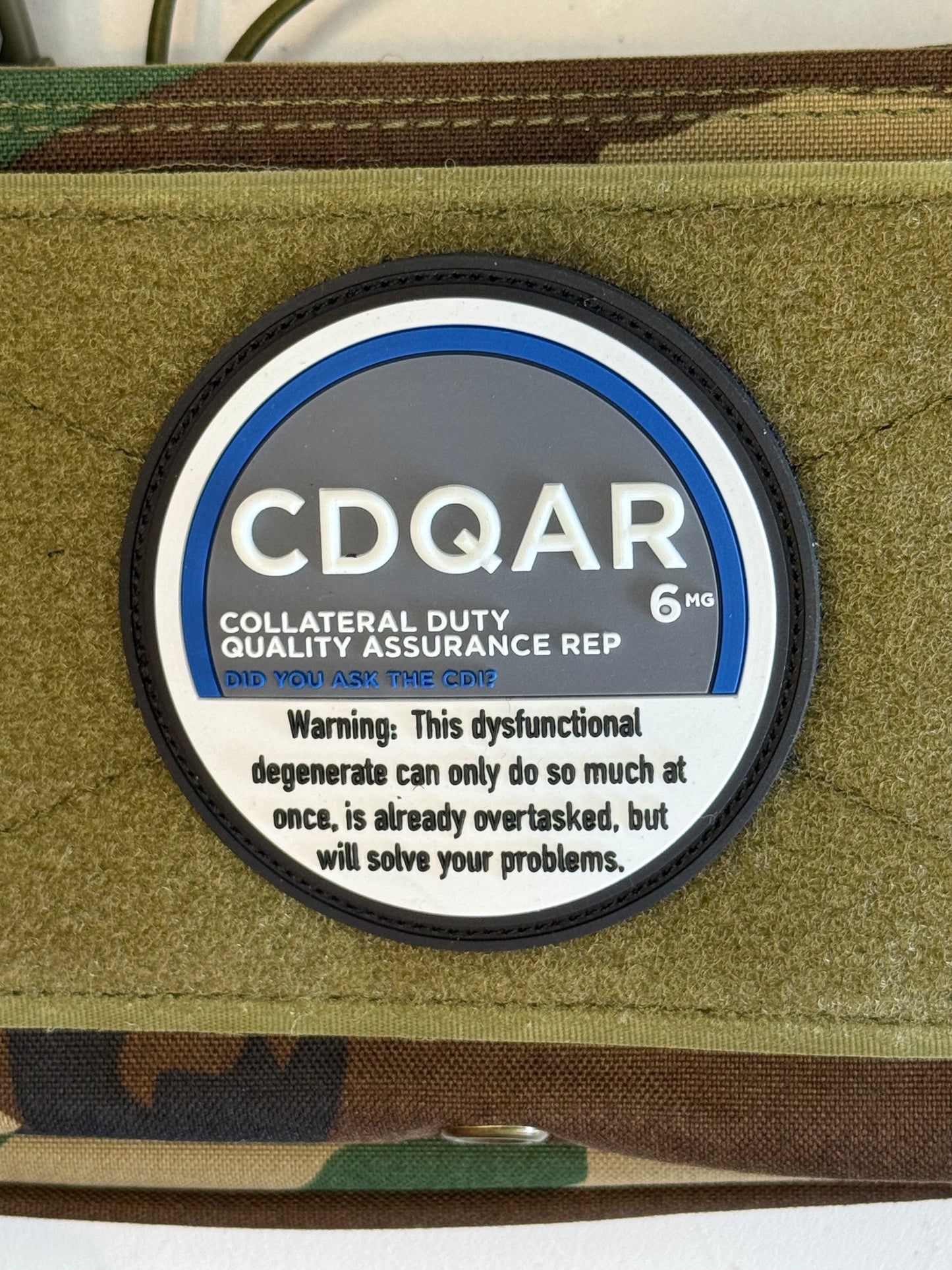 CDQAR — Collateral Duty Quality Assurance Rep PVC Patch