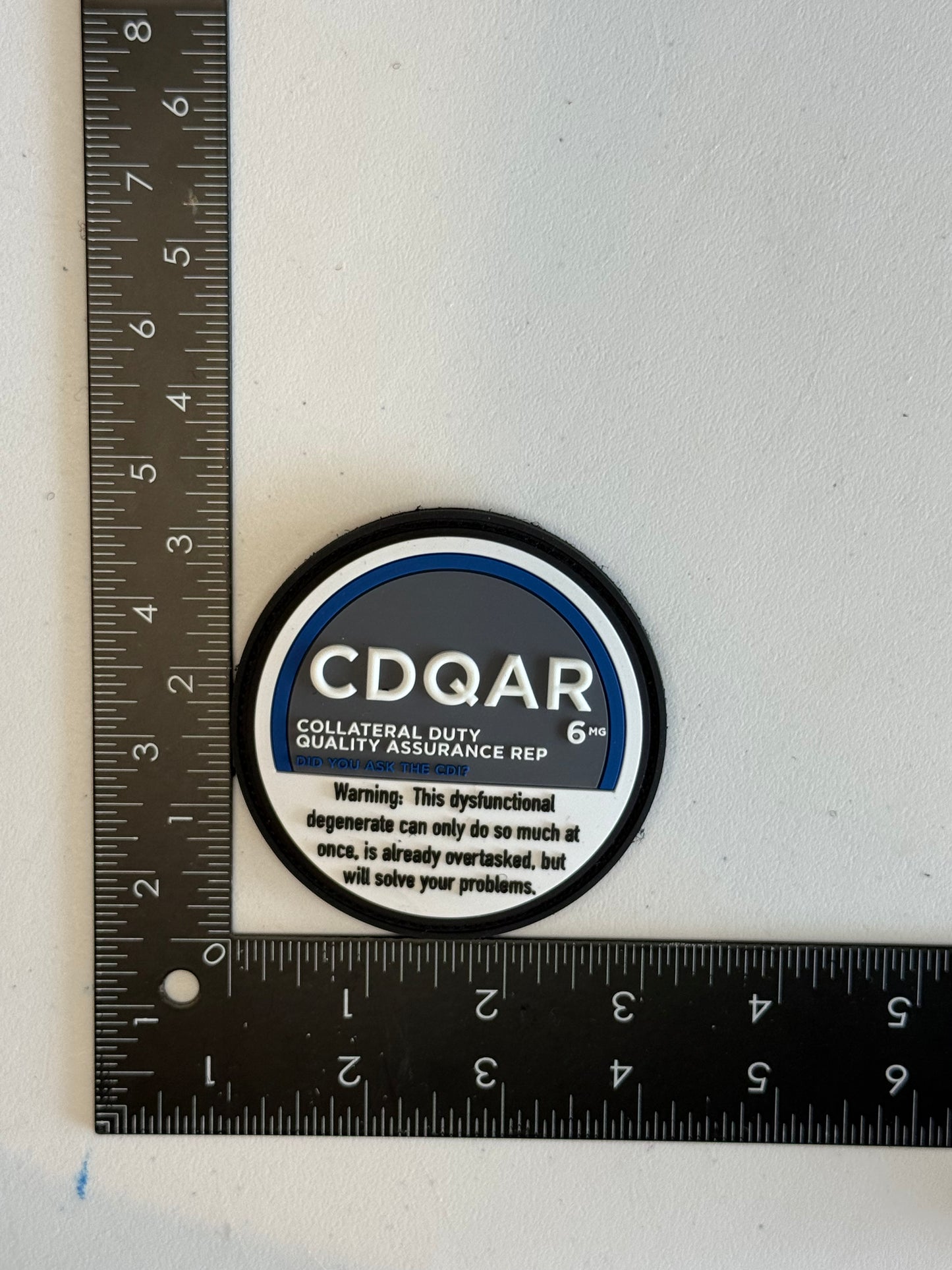 CDQAR — Collateral Duty Quality Assurance Rep PVC Patch
