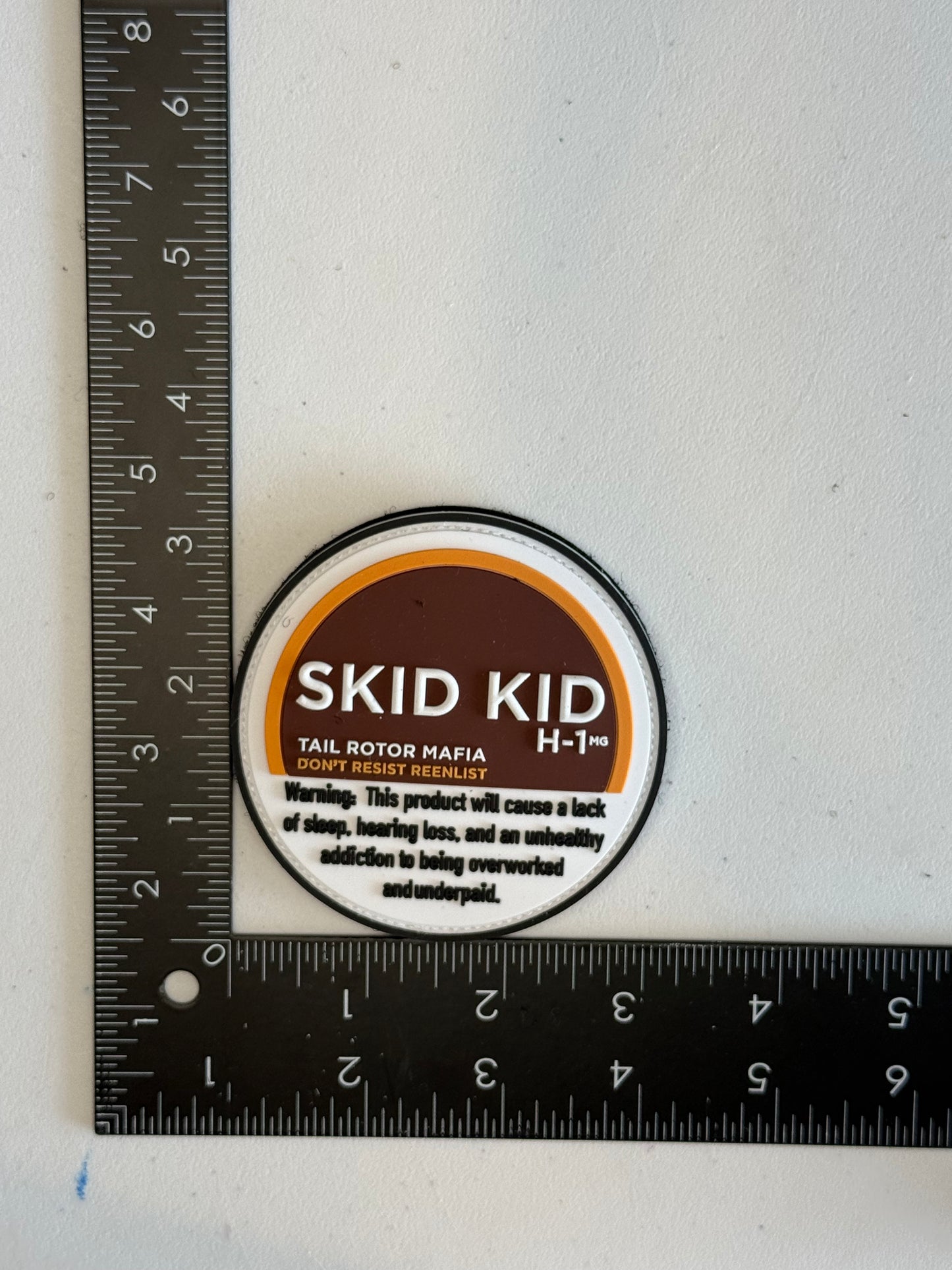 Skid Kid — Tail Rotor Mafia PVC Patch (Dip Can Series)
