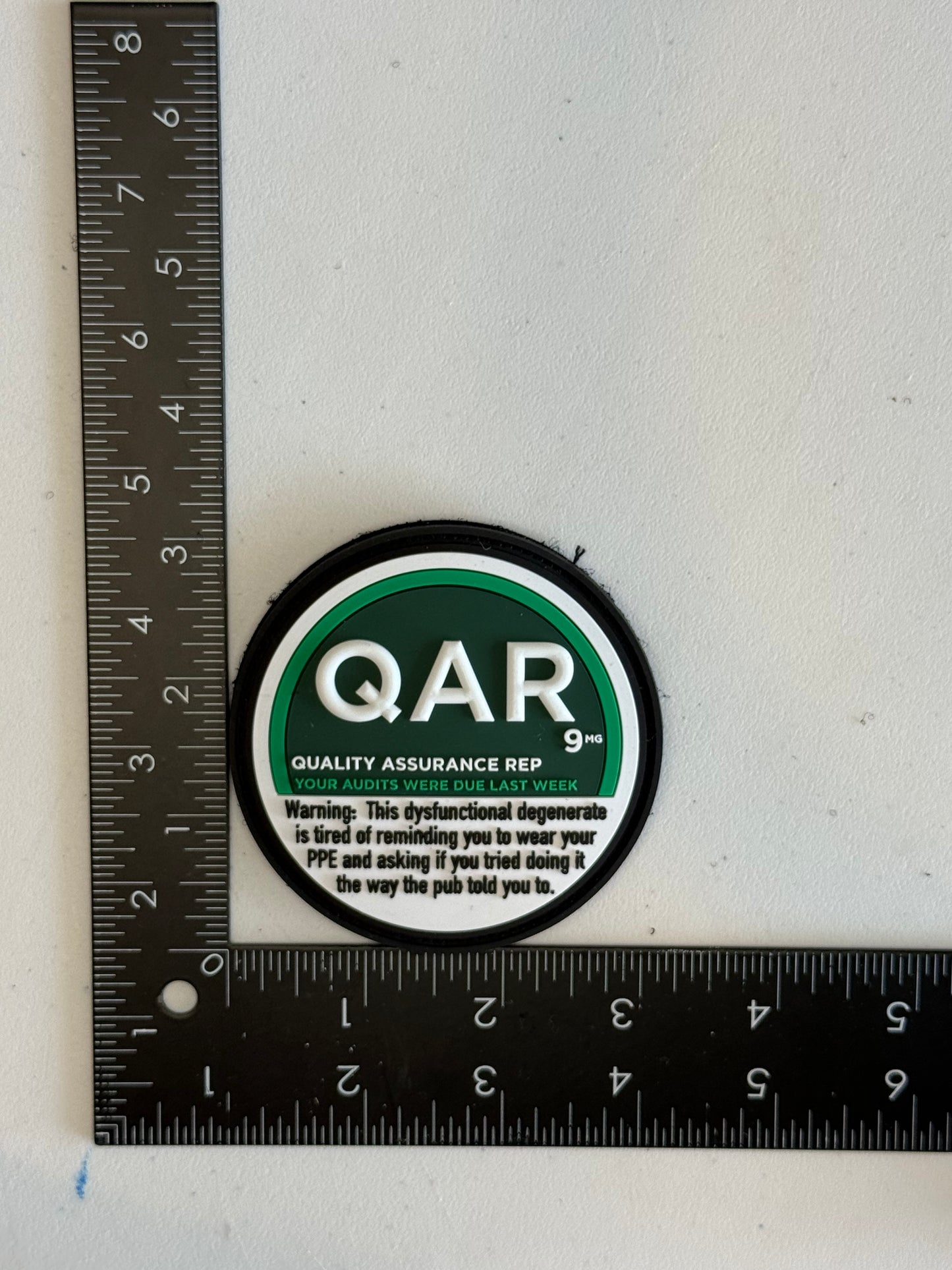 QAR — Quality Assurance Rep PVC Patch