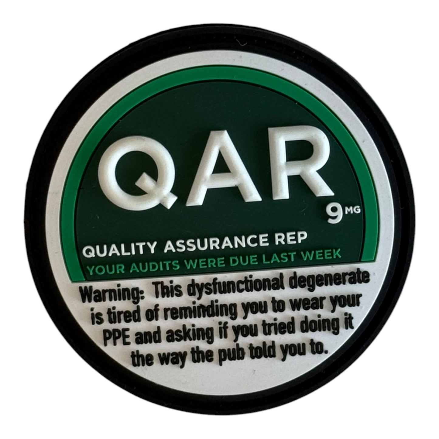 QAR — Quality Assurance Rep PVC Patch