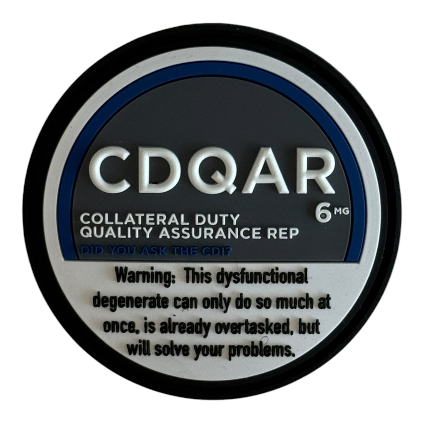 CDQAR — Collateral Duty Quality Assurance Rep PVC Patch