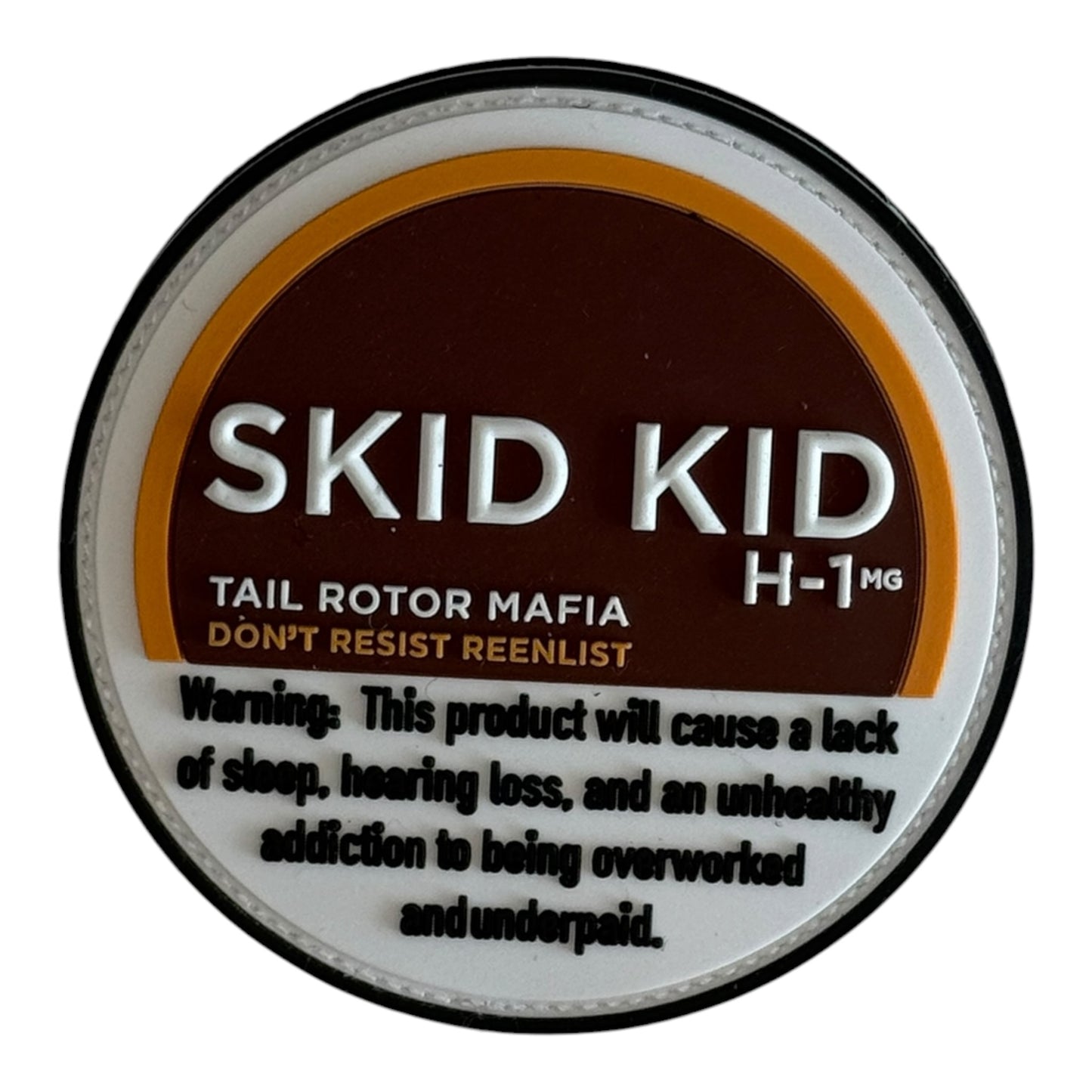 Skid Kid — Tail Rotor Mafia PVC Patch (Dip Can Series)