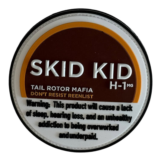 Skid Kid — Tail Rotor Mafia PVC Patch (Dip Can Series)