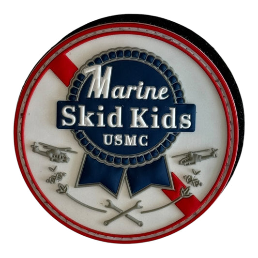 Marine Skid Kids Blue Ribbon USMC PVC Patch